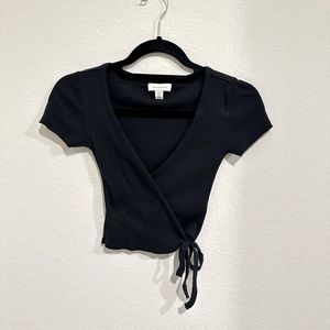 Topshop Black Crop Top